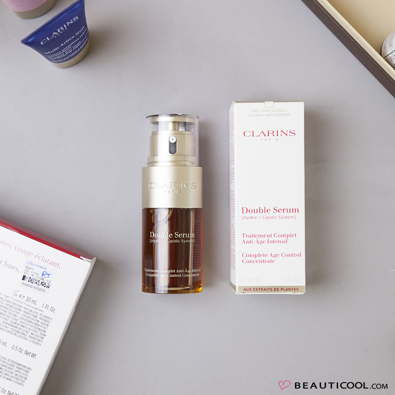 Clarins , Double serum Traitement , Double serum Traitement Complet Anti-age Intensif 30ml , เซรั่มต่อต้านความร่วงโรย ,ผิวเปล่งปลั่งกระจ่างใส 