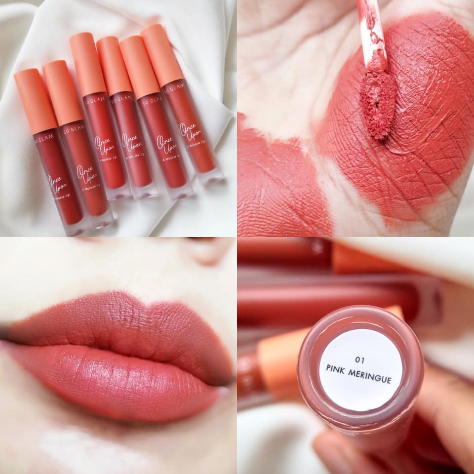 SO GLAM, SO GLAM Once Upon A Mousse Lip, SO GLAM Once Upon A Mousse Lip รีวิว, SO GLAM Once Upon A Mousse Lip 4g, 01 Pink Meringue, 02 Peach Cinnamon Bun, 03 Cranberry Sauce, 04 Carrot Cake, 05 Apple Jam Roll, ลิปแมตต์, ลิปแมตต์เนื้อมูสนุ่มละมุน, สบายปาก