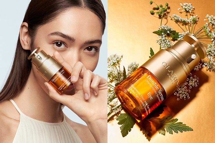 Clarins Double Serum Eye 20 ml สู่การค้นพบอายเซรั่มครั้งสำคัญฟื้นบำรุง ลดเลือนริ้วรอย ลดความบวมและรอยคล้ำ คืนความกระจ่างใสใน 7 วัน