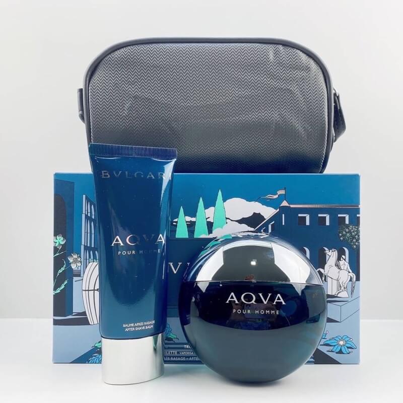 BVLGARI Aqua Pour Homme 2 pcs with pouch เซ็ตน้ำหอมอโรมา อควาติค