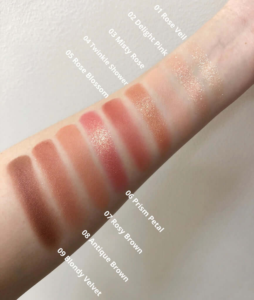 dasique  Shadow Palette #02 Rose Petal swatch