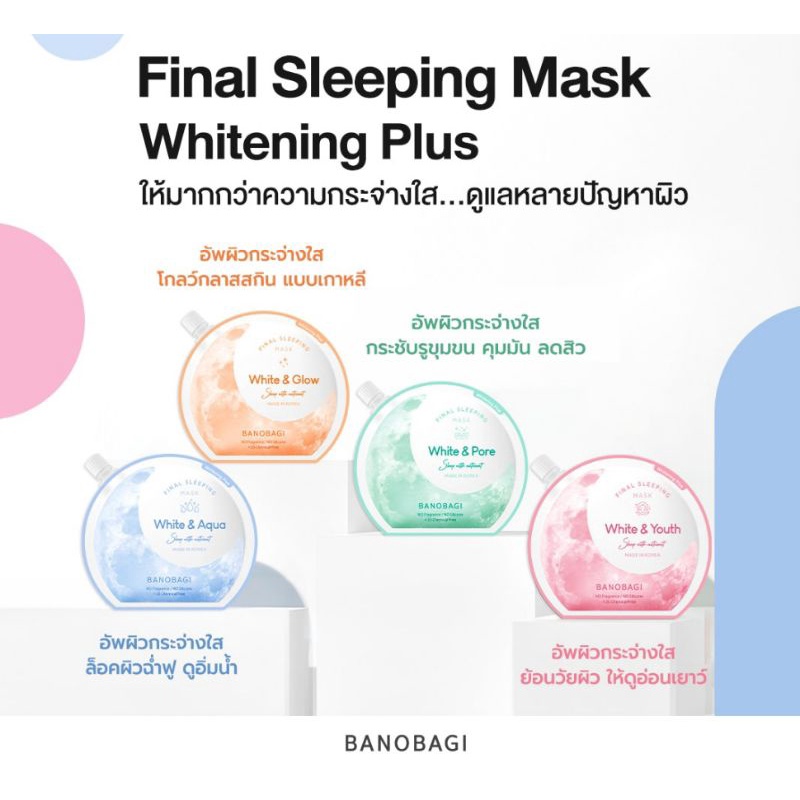 Banobagi,Banobagi Final Sleeping Mask White&Aqua,White&Aqua,Final Sleeping Mask