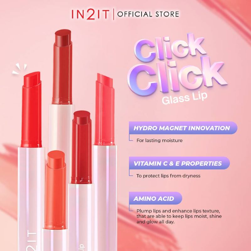 IN2IT Click Click Glass Lip , ลิปคลิกคลิก , IN2IT , ลิป IN2IT , ลิปกลอสปากกระจก , ลิปกลอสปากฉ่ำ,  ​#IN2ITThailand #IN2ITCosmetics ​ #คลิกคลิกลิปปากฉ่ำ #ลิปกลอสปากกระจก​ , IN2ITClickClickWithNewShades ,IN2ITClickClickWithFreen,srchafreen ,ฟรีนสโรชา 